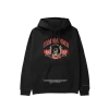 Hoodie with a large print on it with an aviator in it, with the word Commander at the top above it.