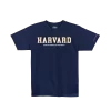 T-shirt with the word Harvard written on it in simple, large print.