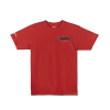 T-shirt with the word Mustang on it in script on the left breast.