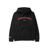 Hoodie with the word Hurricane on it in a curved print.